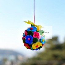 클레이 꽃 볼 리스 만들기 미술 재료 키트 초등저 방과후학습 미술준비물 DIY