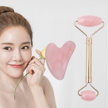 괄사 괄사마사지기 얼굴 페이스 바디 장미석 하트 날개 롤러스톤 세트, 3가지세트