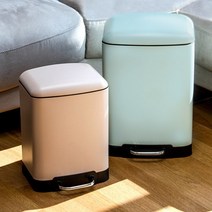 소프트 무소음 페달휴지통, 1개, 피치핑크6L