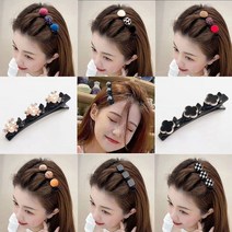 송풍구 오리 주둥이 집게 머리핀 꽈배기 변발 옆머리 이중 앞머리 집게