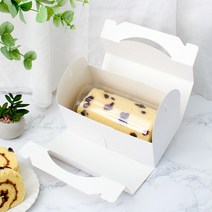 장원패키지 핸들롤케익 상자 모네뜨왈 1줄, 5매