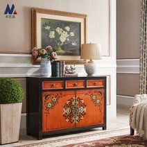 엔틱가구 고가구 이조가구 엔틱수납장 전통가구, 카라미오렌지 사이즈120x40.7x86.5cm