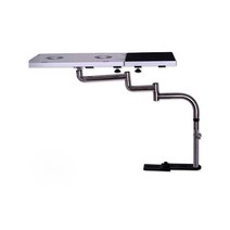 차량용 접이식노트북 거치대 차박 자동차 식판 이동식, 상세 페이지 참고, 길이 60CM 블랙트레이(팬 포함)+마우스보드