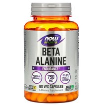 Now Foods (나우 푸드) NOW Foods Sports 베타-알라닌 지구력 750mg 베지 캡슐 120정, 4개