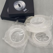 호쿠호니 자국안남는테이프 실리콘양면 만능접착 겔 끈적임없는 투명, 두께2mm 폭 3cm 길이 5M