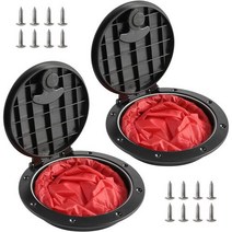 Anndason 2 PCS 6 블랙 데크 플레이트 키트 해치 낚시 용 보관 가방 포함 카약 보트 타기