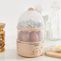 [더렌] SSAPER 2단 트레이 스텐 멀티 스팀 쿠커 전기 찜기 계란 만두 고구마 밤