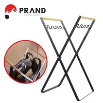 프랜디 캠핑용품 감성 쓰레기 봉투 걸이 분리수거 휴지통 접이식 거치대 20L, 화이트