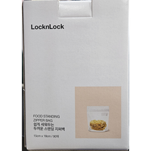 락앤락 쉽게 세워두는 두꺼운 스탠딩지퍼백 15 x 18 cm, 90매, 1개