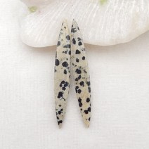 비즈공예 원석 천연석 달마시안 재스퍼 패션 귀걸이 비드 여성용 55x8x4mm 5g 준보석 쥬얼리 액세서리, 한개옵션0