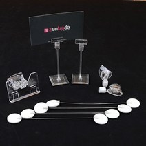 장소불문 홍보명함 자석클립 투명 워블러 명함홀더 가게오픈선물 명함거치대, 1개, 4P 워블러
