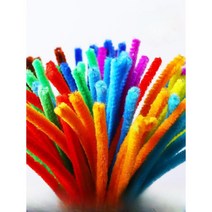 부직포 트위스트 모루펠트 DIY 봉제 인형 재료 패키지 꽃 다발 수제 헤어 철사 만들기, 마카롱 라이트 애프리콧 200개