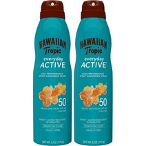 Hawaiian Tropic SPF 50 Broad Spectrum Island Sport 선스크린 스프레이 코코넛 6온스(2팩): 기타 모, 1