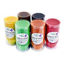 노르딕 색지 머핀컵(중) 200매/베이킹컵/유산지컵, 초코