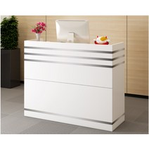 안내데스크 리셉션 금전등록기 매장데스크 안내원, 흰색 스티커 80x35x90cm