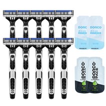 [개별포장] ALL NEW 도루코 페이스4 휴대용 면도기 10개 + 올인원에센스 2개 + 모이스처라이징 쉐이빙 젤 2개, 2세트