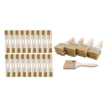 60 PC 페인트 브러시 및 칩 페인트 브러시 페인트 얼룩 varnishes 접착제 및 Gesso 36 PC 24mm & 24 pcs 70mm, 하나, 나무 색깔