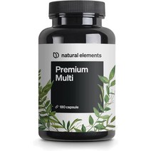 natural elements 프리미엄 멀티 - 고용량 종합 비타민 복합체 -180 캡슐 - A에서 Z- 귀금적 인 원료 - 생물 활성 형태의 귀금 비타민 - 불필요한 첨가제없이, 2개