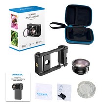 APEXEL 휴대폰 매크로 렌즈 10X + CPL 필터 키트 14 12/11 스마트폰용 범용 전화 클립 포함, 01 phone lens
