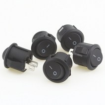 전동킥보드 경적스위치 킥보드깜빡이소형 원형 보트 로커 스위치 16mm 직경 블랙 미니 라운드 블랙 화, 01 Bla완속 5PCS