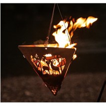 불멍 삼각 화로대 미니화로 캠프파이어 경량 백패킹 화롯대