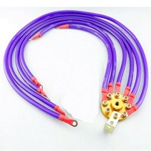 자동차 정전기방지범용 레이싱 자동차 배터리 케이블 키트 시스템 어스 그라운드 접지선 10mm 8포인트, 01 picture show  A