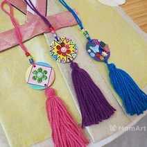 맘아트 DIY 털실 노리개 만들기 키트 전통 명절 한복, A.딥핑크