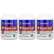 [3개] 엔자이메디카 리페어골드 효소 30베지캡슐 카탈라아제 아밀레이스 아밀라아제 브로멜라인 리파아제 프로테이스 파파인 세라펩타제 프로테아제, 3개, 30개