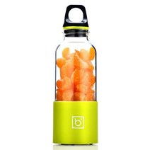 버티컬믹서 반죽기 스탠드 믹서기휴대용 자동 야채 전기 믹서기 500ml 5/색상 과일 주스 메이커 병 추출, 03 green