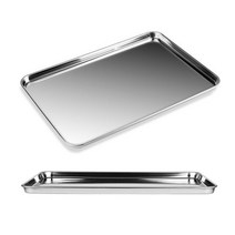 스텐 직사각 트레이-5호(약39x27xH1.5cm) 쟁반
