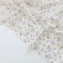 (천마마-면레이온) 대폭 바이오워싱 부케꽃다발 5종-원피스 블라우스 침구 커텐, 스카이
