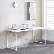 심플 일자형 책상 컴퓨터 게이밍 철제 데스크 1600, 단품