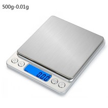 액상 충진기 소분기 충전기 주입기고정밀 LCD 보석 저울 0.01/0.1g 500g/1/2/3kg 전자 그램 무게 균형 베이, 500g-0.01g