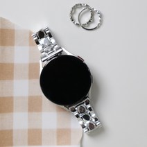 라우너스 갤럭시워치 4/5 호환 오로라 홀로그램 스트랩 투명 밴드 시계줄, 20mm, 실버