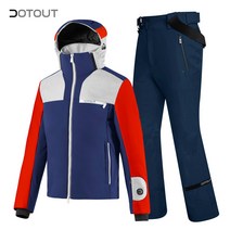 닷아웃 남성 스키복 2122 Path Jacket absolute blue-red Trip Pant absolute blue
