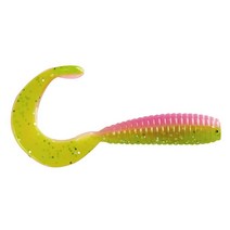 Bobby Garland Hyper Grub 곱슬꼬리 수영베이트 크래피 낚시 미끼 5.4 cm 18개 팩 전동 치킨, Electric Chicken