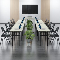 접이식 간이 테이블 보조 노트북 작업 사이드 회의실 책상 독서 학원 탁자 이동식, 이중 보강 길이 180x 폭 40x 높이 75cm