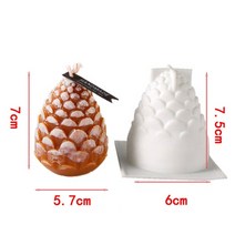 캔들만들기 DIY 양초 크리스마스 소나무 콘 실리콘 금형 3d 향초 수지 금형 크리, a