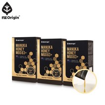 [엔젯오리진] 마누카허니 MGO 83+/뉴질랜드마누카꿀스틱 X 3통, 없음