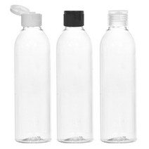 원터치캡용기 120ml 150ml 200ml 250ml 300ml 500ml 똑딱이용기 어매니티공병, 200ml투명용기 흰색캡