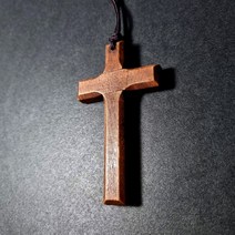 영롱공방 차량용 십자가 12종 자동차 미니 룸미러 차량걸이 선물, 브라운 나무십자가