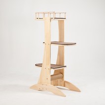 베이직준 옵션없는 국내제작 고급원목캣타워 (DIY 대형 소형 미니 벽 먼치킨 원룸), 3단 미니캣타워