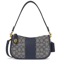 코치COACH 럭스보이코치 시그니처 자 C0721 B4 NAVY MIDNIGHT NAVY 여자 스윙어백