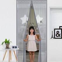 다샵 현관/방문형 일체형자석 문발 모기장스타그레이, 선택1) 현관/방문형 모기장/01.일체형자석(스타그레이) 90x210