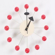 나혼산 키시계 벽시계 미니멀리스트 캔디 인테리어 북유럽, 4.빨강