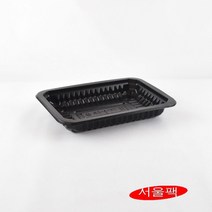 반찬용기 TY-3-5호 1칸실링용기 떡볶이포장 분식용기 씰링용기 1200개, 검정