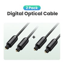 UGREEN 디지털 광 오디오 케이블 Toslink 1m 3m SPDIF 동축 앰프 용 블루 레이 플레이어 Xbox 360 사운드 바 광섬유, [01] 1m, [01] Durable PVC Black