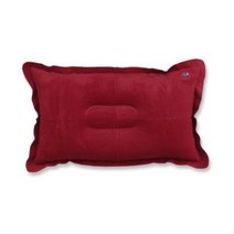 부드러운 벨벳소재 공기주입 에어베개(대) 여행용베개, 블루