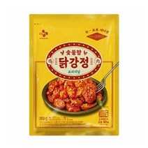 CJ더마켓 닭튀김 튀김류 술안주 혼밥 캠핑 탑티어 숯불향 닭강정 닭강정 순살 후라이드 양념 숯불 200G 2개, 9세트