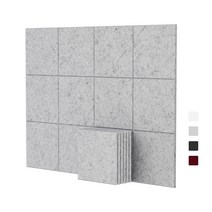 AutoGo 문소음방지 접착형 흡음판 방음판 흡음재 벽방음보드 30cm x 30cm 6p 1세트, 그레이, 베이직, 6개